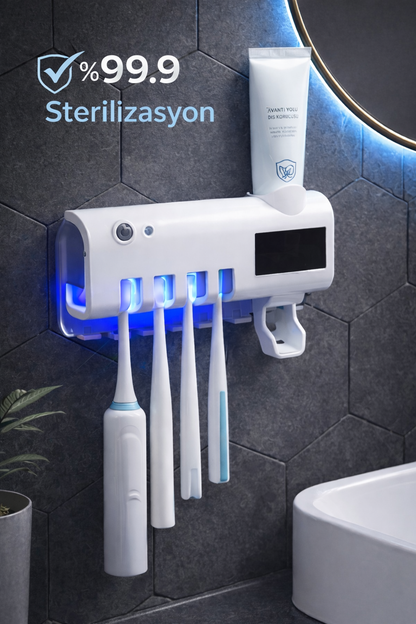 UV Diş Fırçası Sterilizatörü ve Dispenseri
