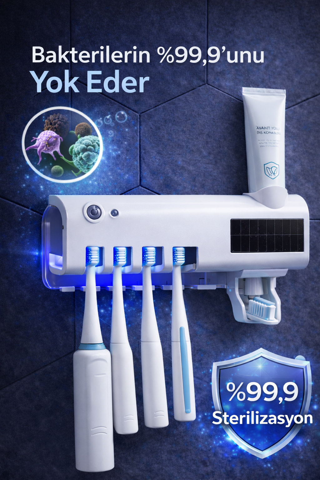 UV Diş Fırçası Sterilizatörü ve Dispenseri